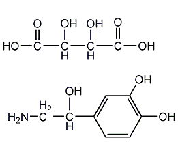 (-)-(r)-除腎上腺素氫化鹽一水結(jié)構(gòu)式